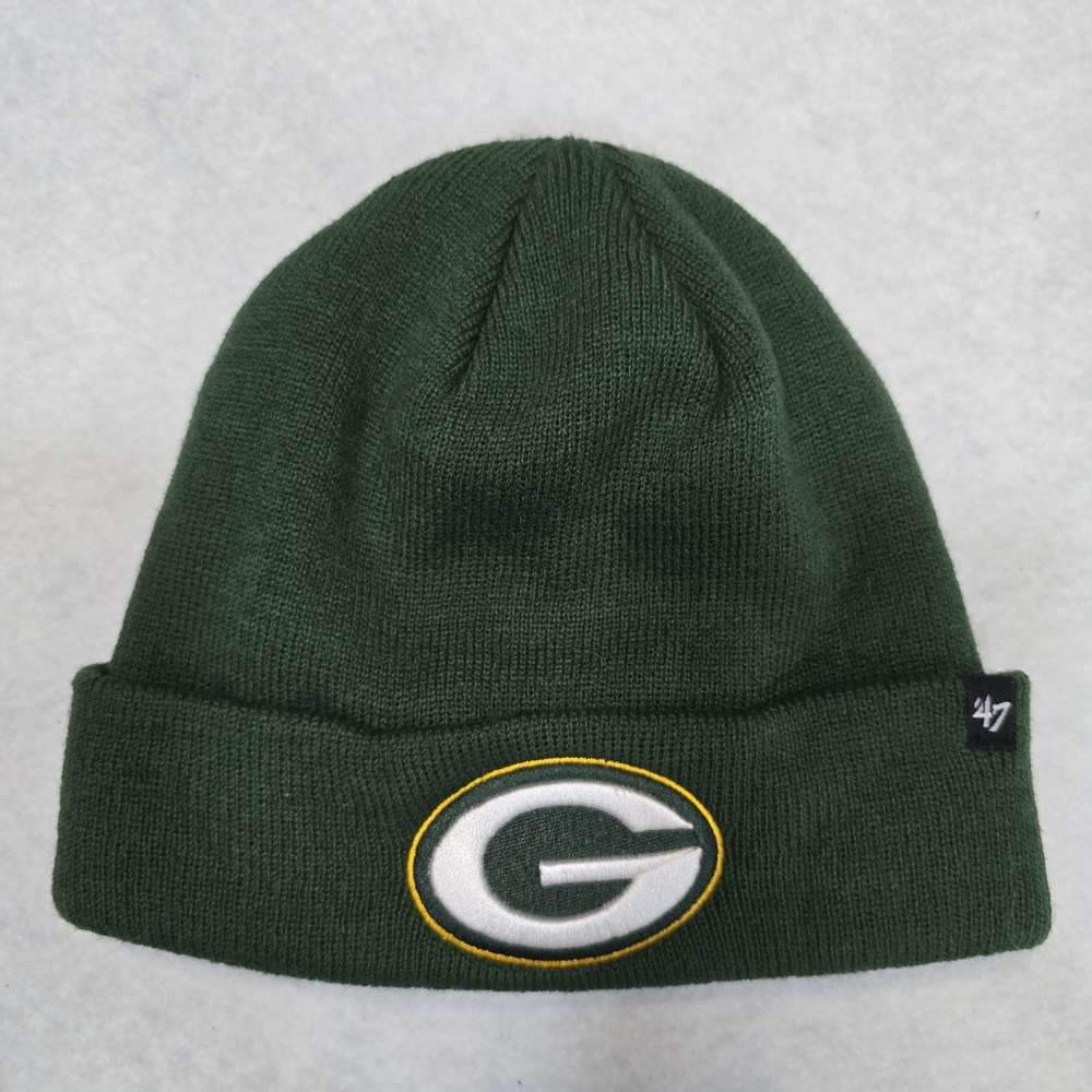 47 Brand Green Bay Packers Beanie Hat Mens Womens NFL Forest Green Knit Cuffed G